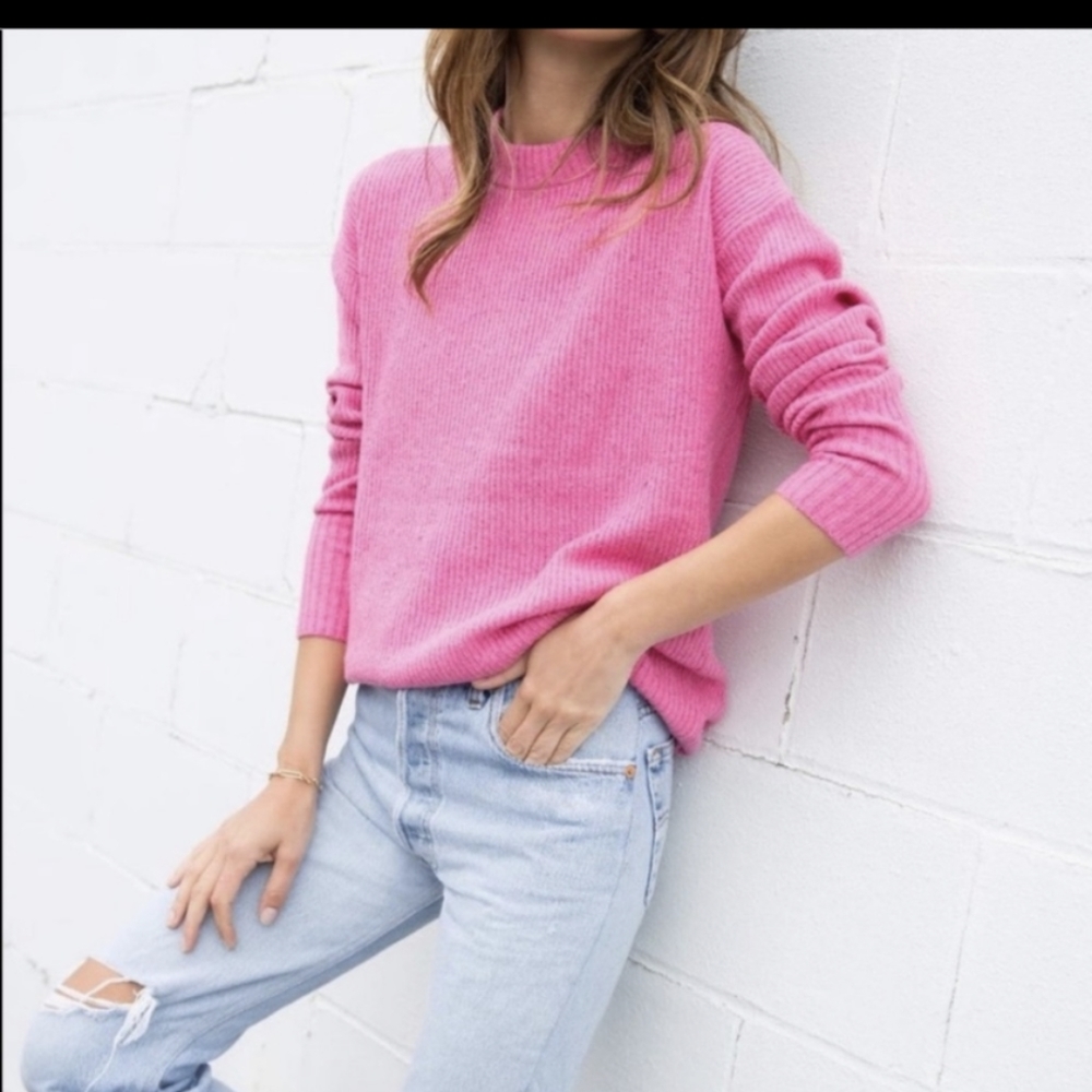 SOMETHING NAVY Women's Crew Neck Sweater Small‎ Pink